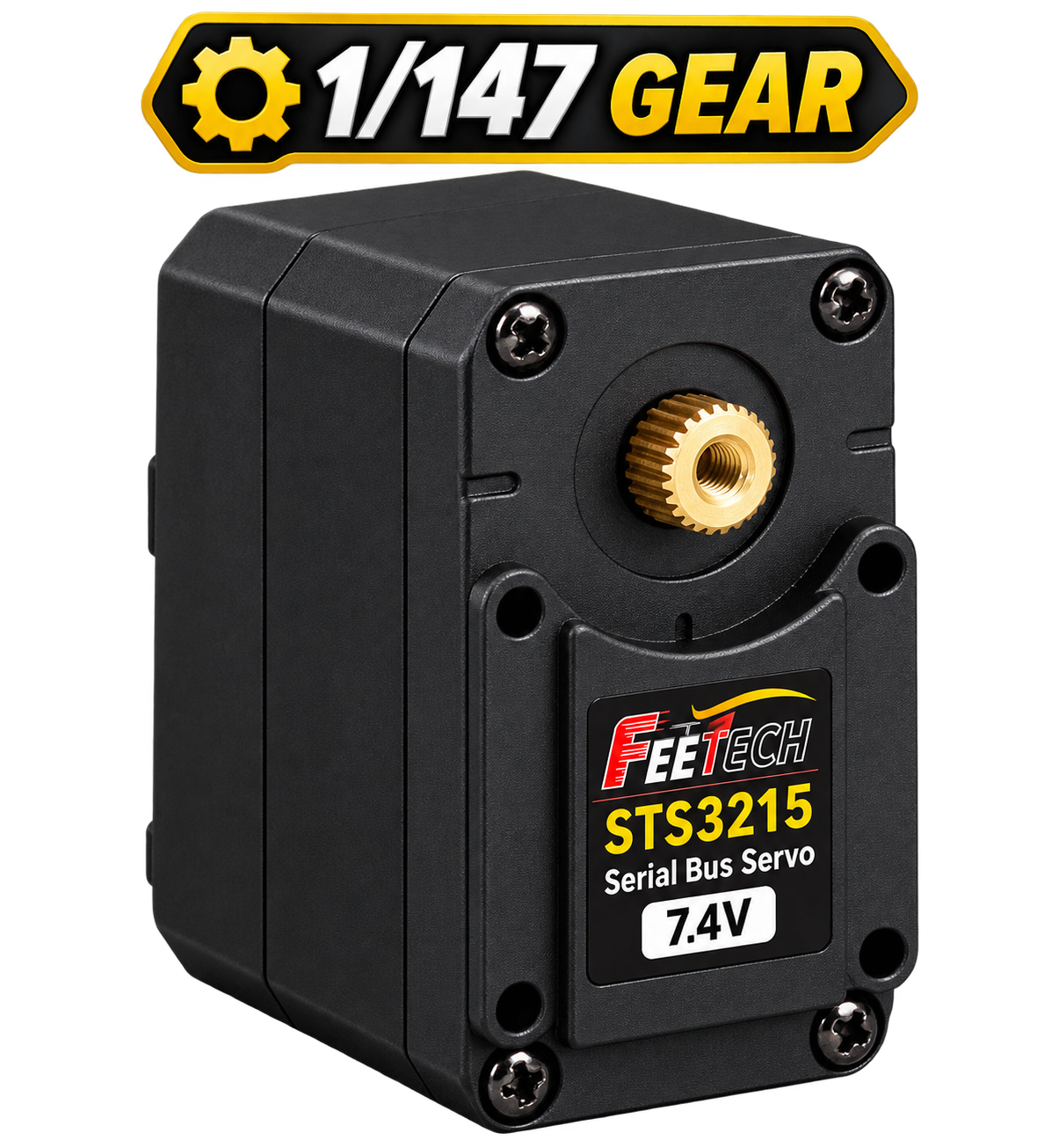 FEETECH STS3215 7.4V 14.4kg.cm Serial Bus Smart Servo – 1:147 Gear Ratio (C046)